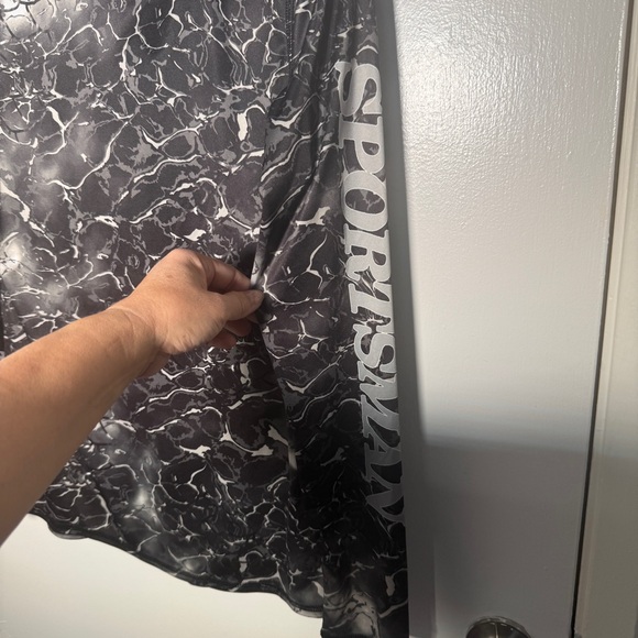 World Wide Sportsman Black Marble Long-Sleeve Hooded Shirt Men's Small - Picture 3 of 6